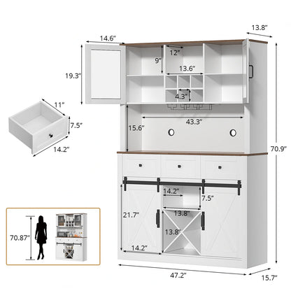 Farmhouse Sideboard Buffet Cabinet