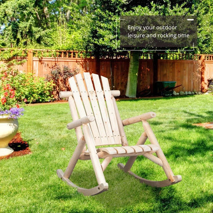 Rocking Chair Indoor/Outdoor Wooden Log Color-