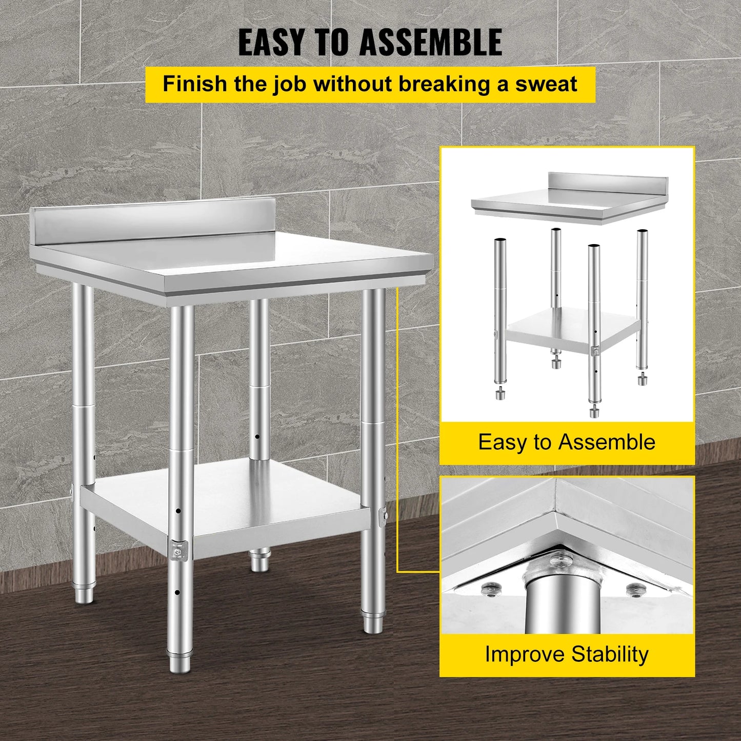 Stainless steel  Kitchen Worktable