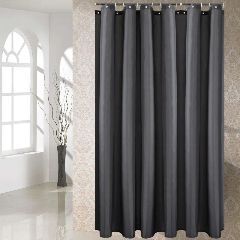 Waterproof Shower Curtain with 12 Hooks Geometric