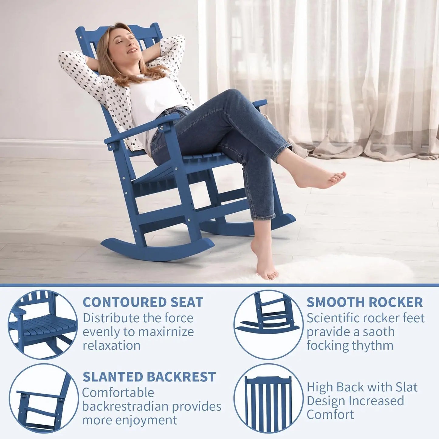 Farmhouse Rocking Chairs Set