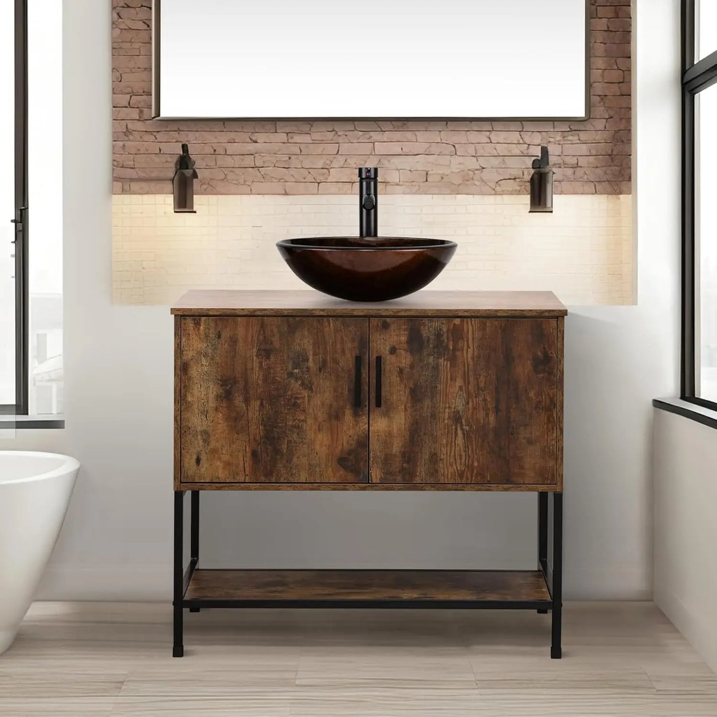Rustic Bathroom Vanity with Sink