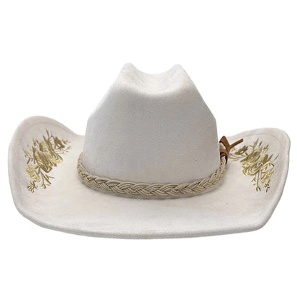 Unisex Cowboy Hat with Wide Brim