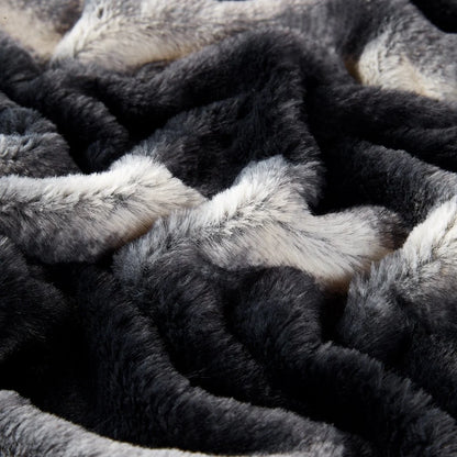 Plush Reversable Fleece Throw Blanket