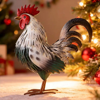Rooster Metal Garden Statue