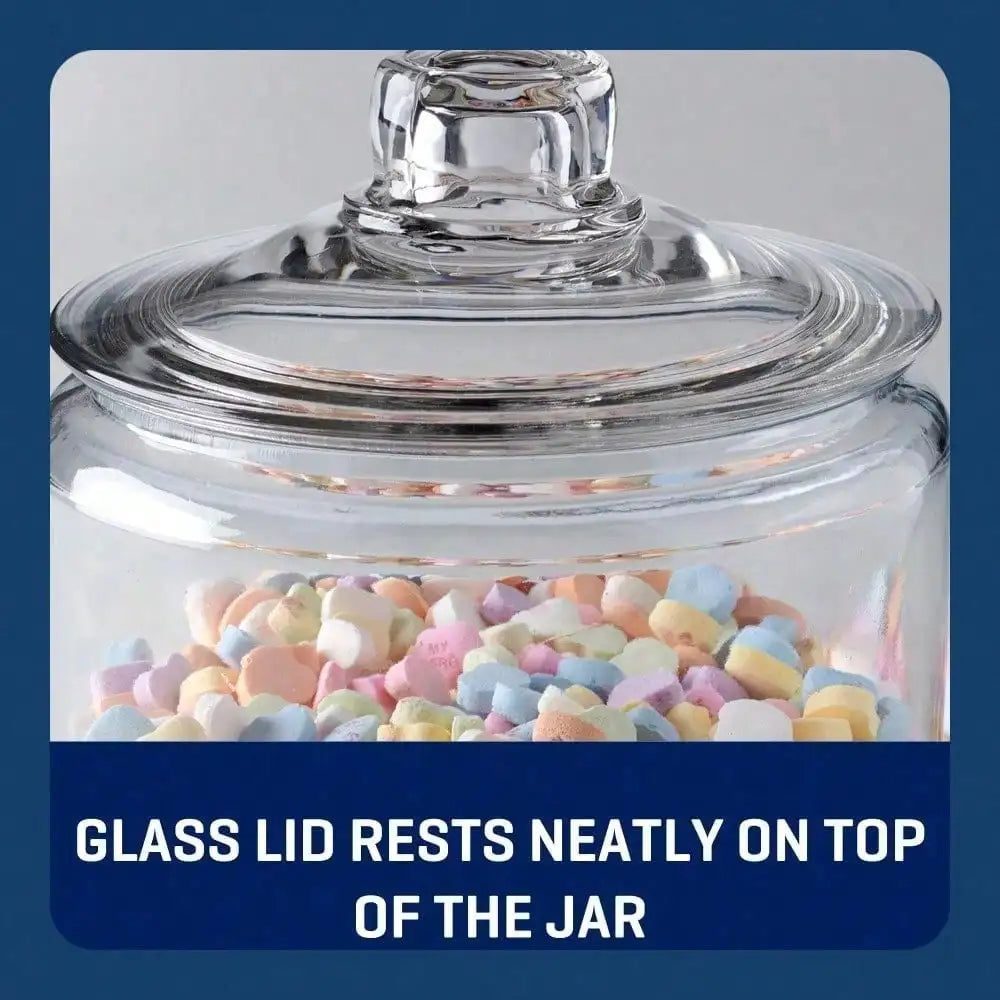 Glass jar with lid, 1/2 gallon