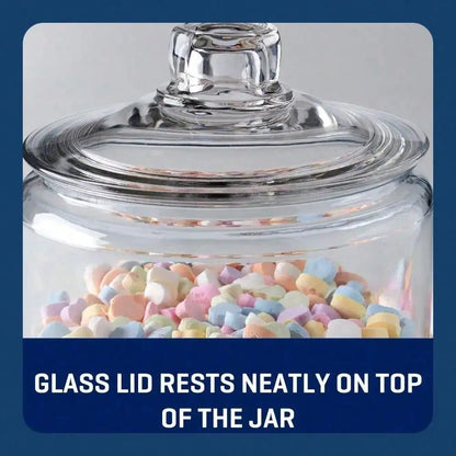 Glass jar with lid, 1/2 gallon