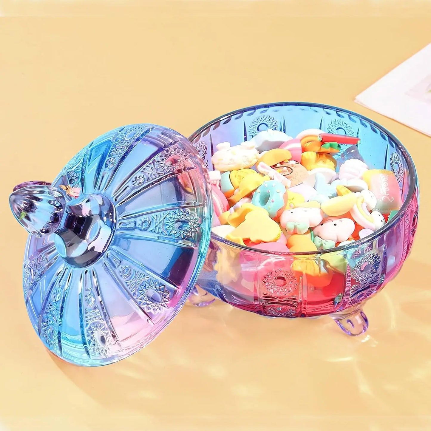 Glass Candy Dish with Lid