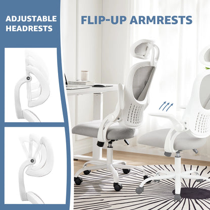 Mesh Office Chair with Flip-up Arms