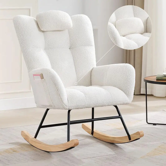Fluffy Glider Rocker