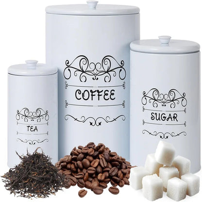 Farmhouse Kitchen Storage Canisters Set with Lids