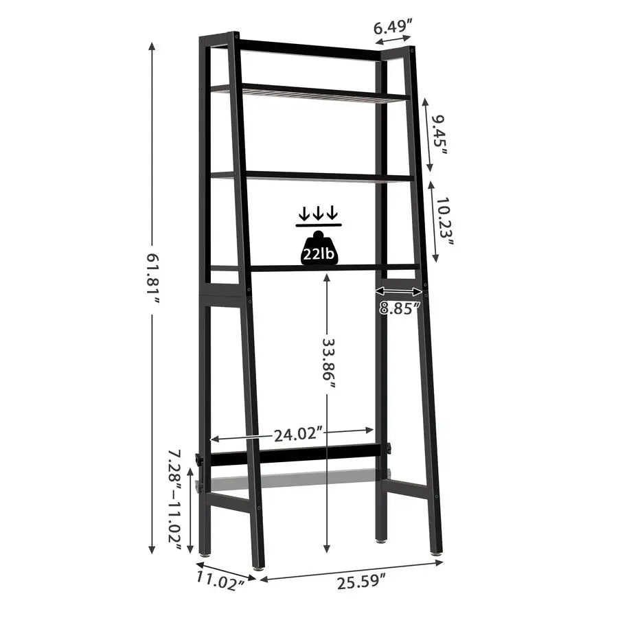Wooden 3Tier Freestanding OverTheToilet Rack