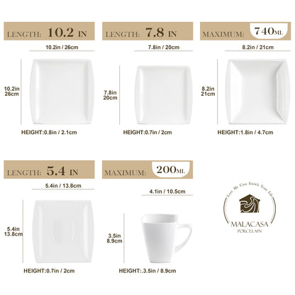 White Porcelain Dinner Set