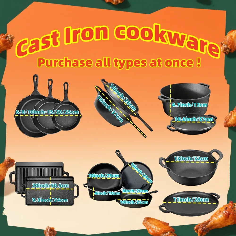 Cast Iron Skillet Nonstick Set