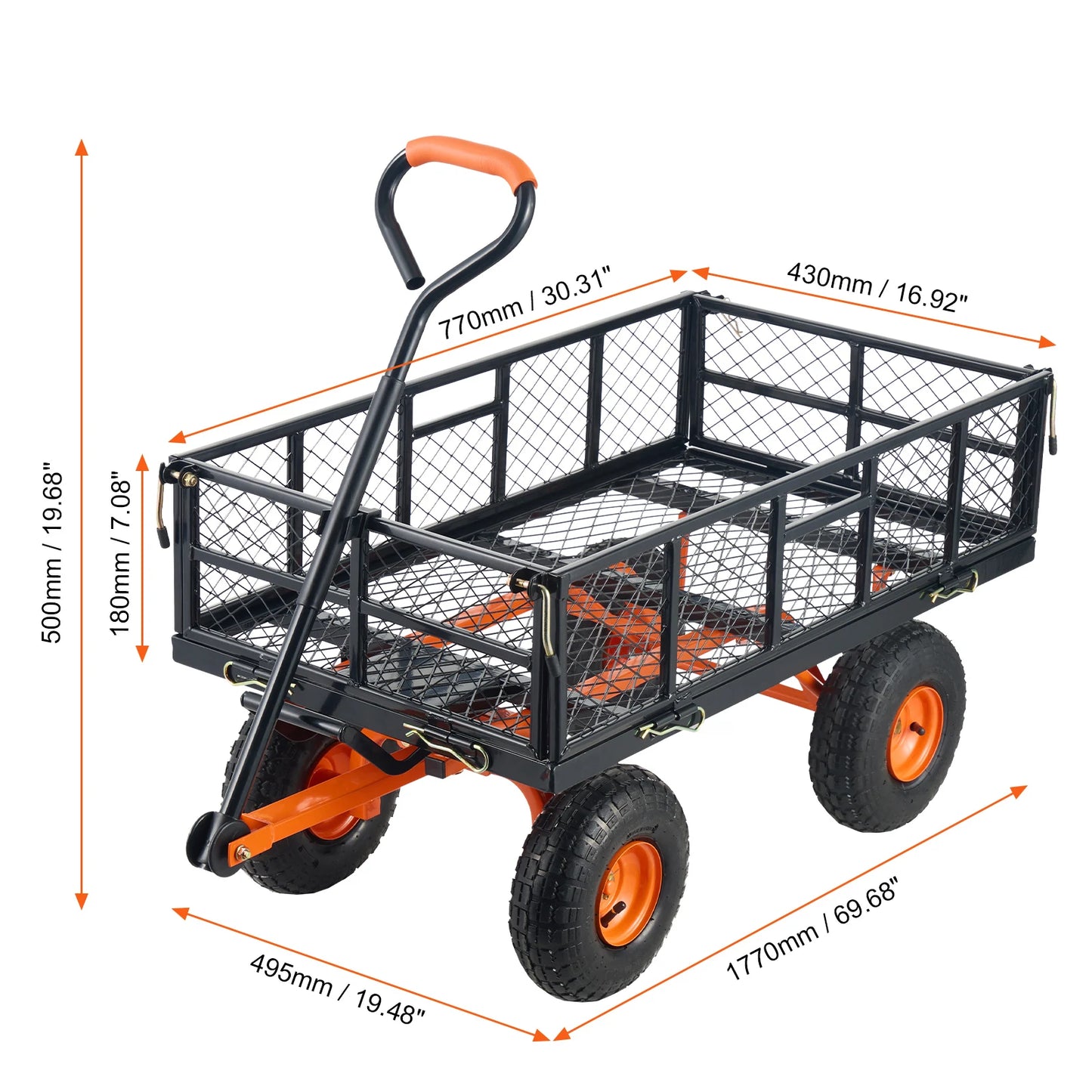 Garden Cart Metal  Dump Cart