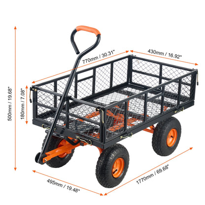 Garden Cart Metal  Dump Cart