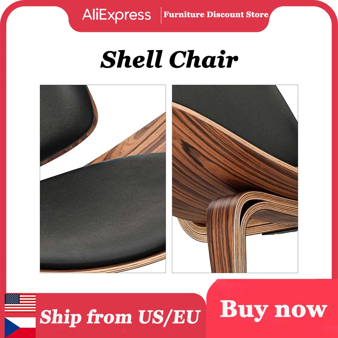 Solid Wood Three-Legged Chair