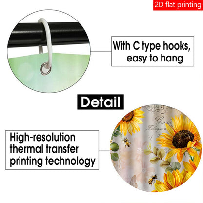 Sunflower Shower Curtain Set