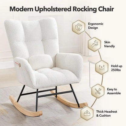 Fluffy Glider Rocker