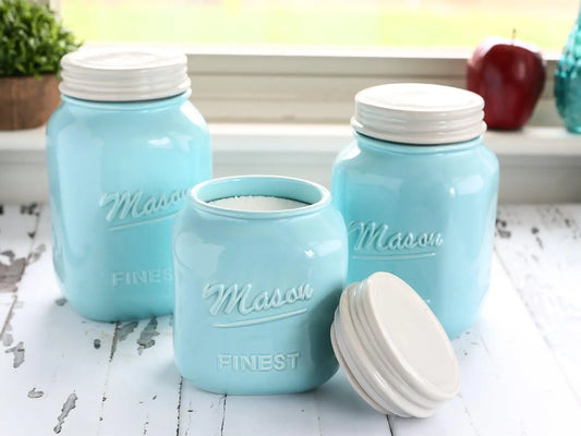 Farmhouse Ceramic Kitchen Canister Set