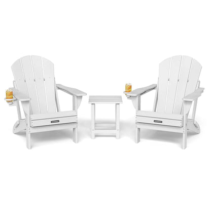 Folding Adirondack chairs and table set
