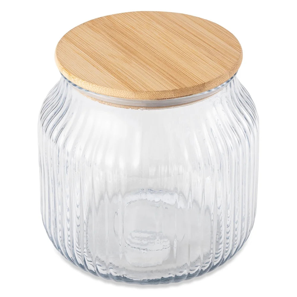 Glass Storage Jar w/ Bamboo Airtight Lid