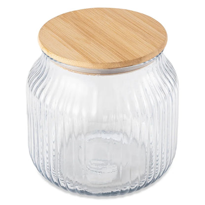 Glass Storage Jar w/ Bamboo Airtight Lid