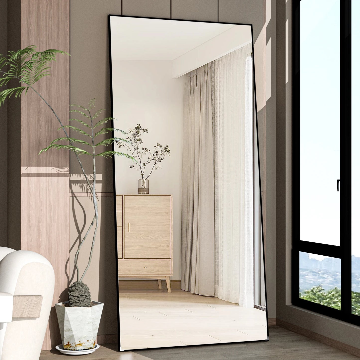 Metal Frame Standing Full Length Mirror