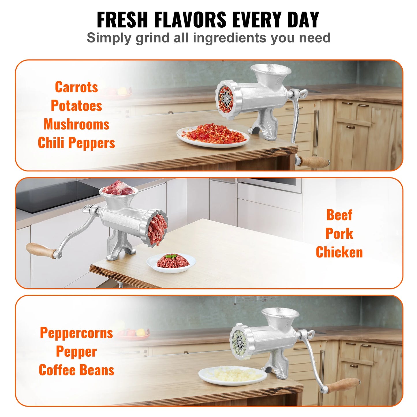 Cast Iron Heavy Duty Hand Meat Grinder