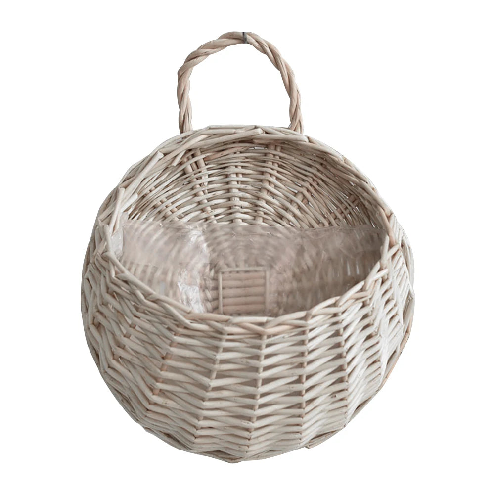 Rustic Flower Pot Basket Wicker Storage Container