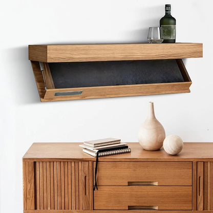 Wooden Shelf with Compartment Storage