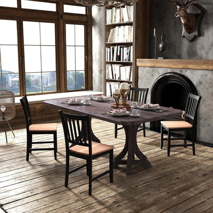 Wooden Farmhouse Dining Chairs Set of 4