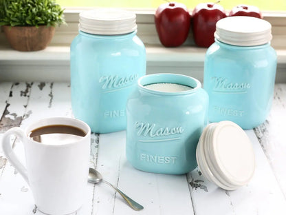 Farmhouse Ceramic Kitchen Canister Set