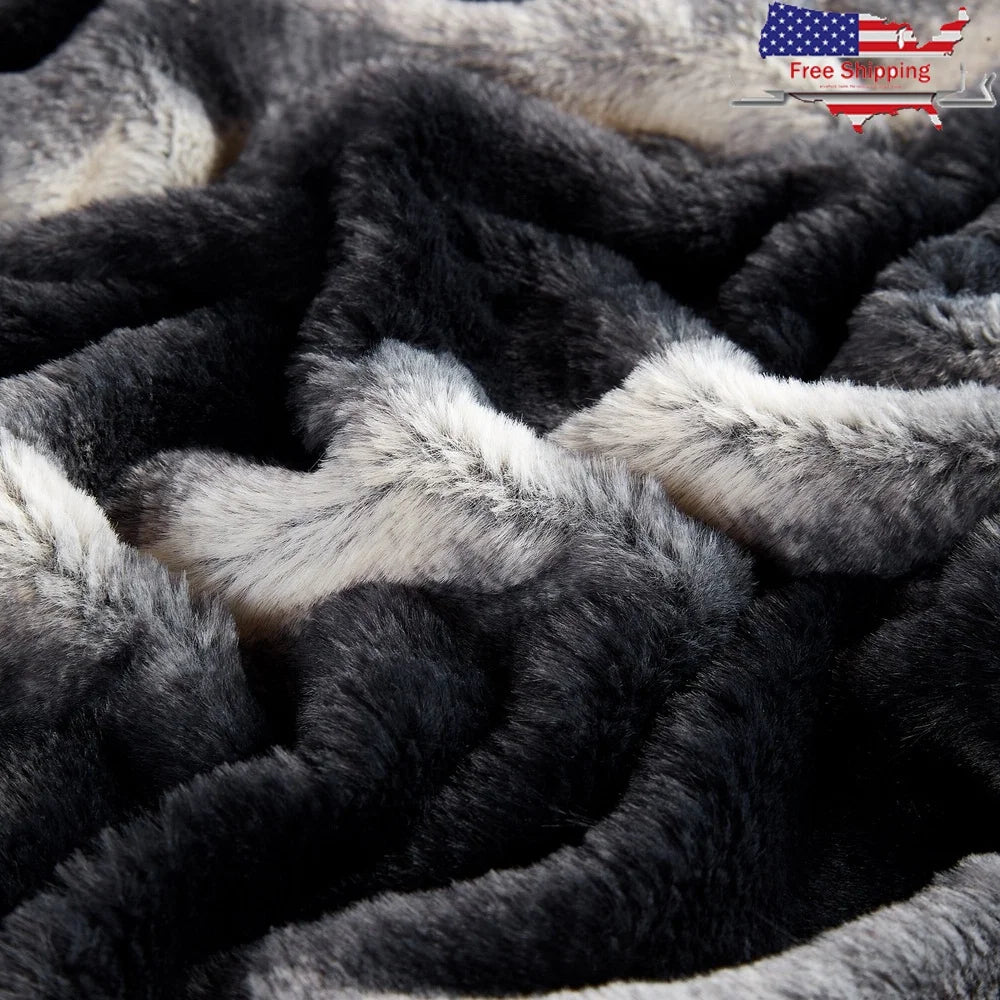 Plush Reversable Fleece Throw Blanket