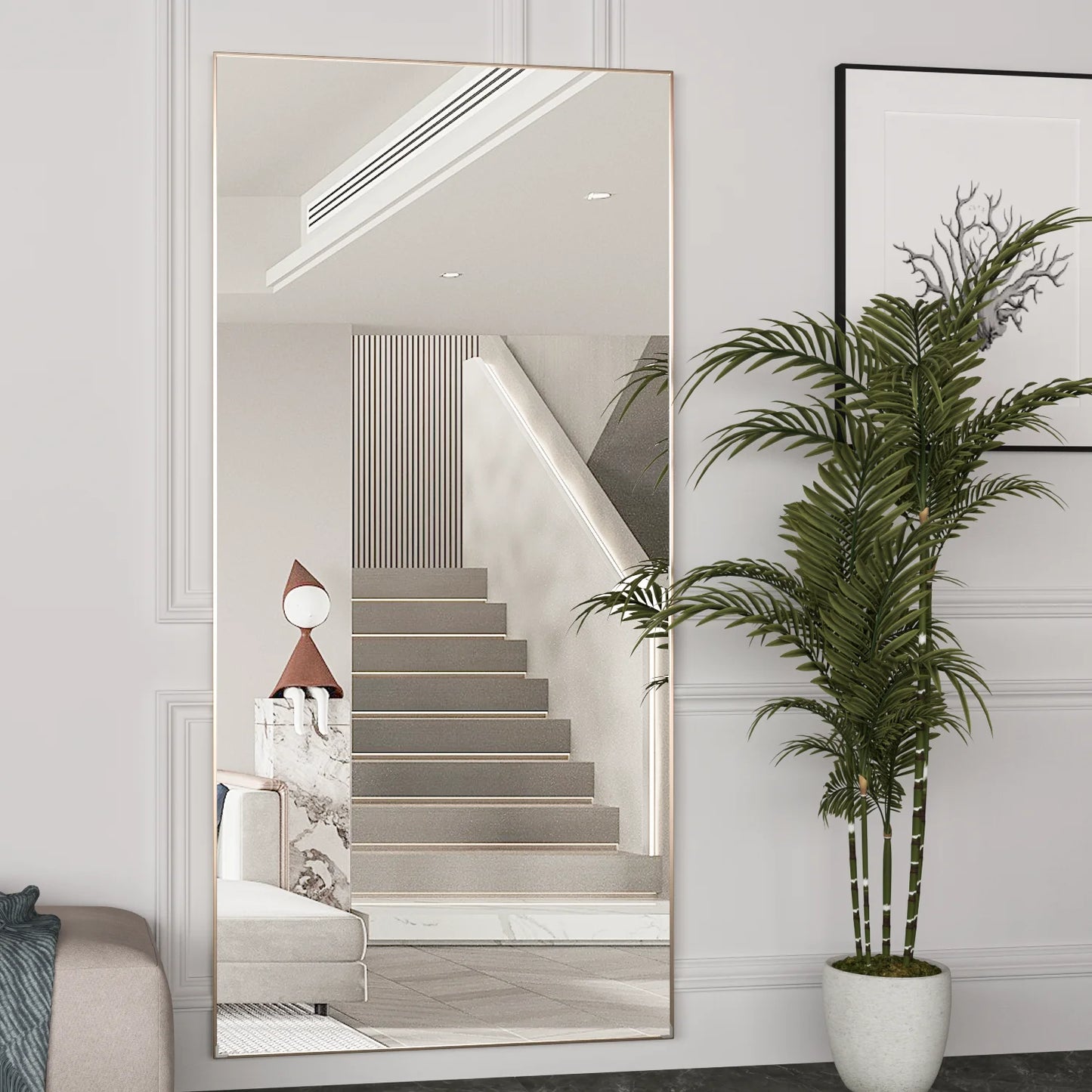 Metal Frame Standing Full Length Mirror