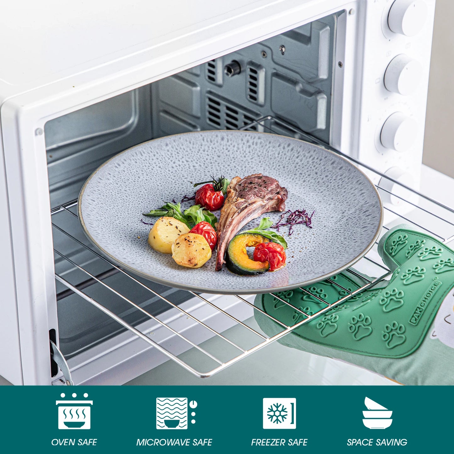 Embossed Stoneware Tableware Set