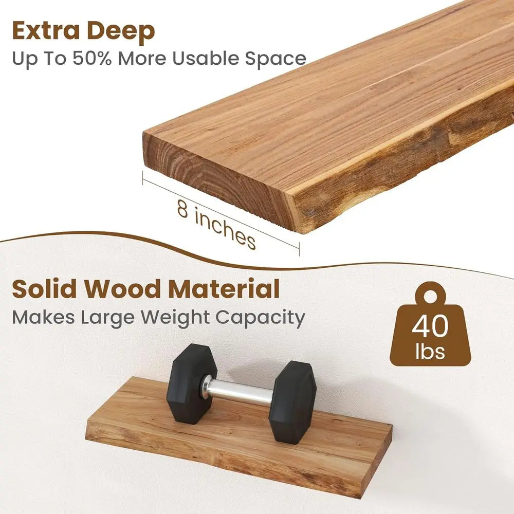 Rustic Floating Shelves Set