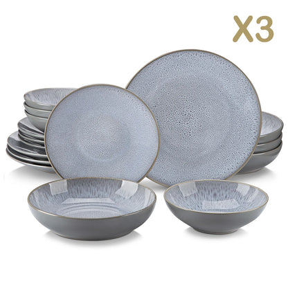Embossed Stoneware Tableware Set