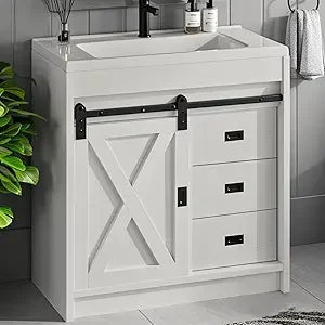 Rustic Barndoor Style Vanity with Sink