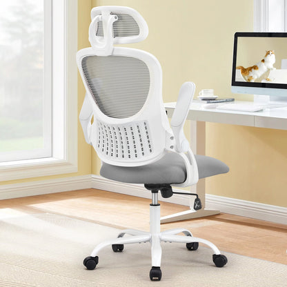 Mesh Office Chair with Flip-up Arms
