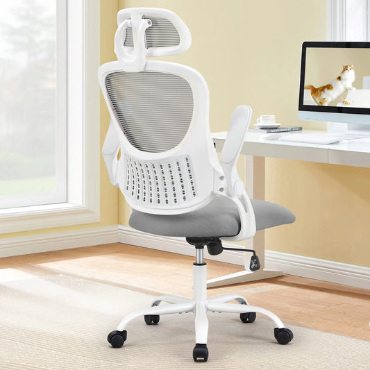 Mesh Office Chair with Flip-up Arms