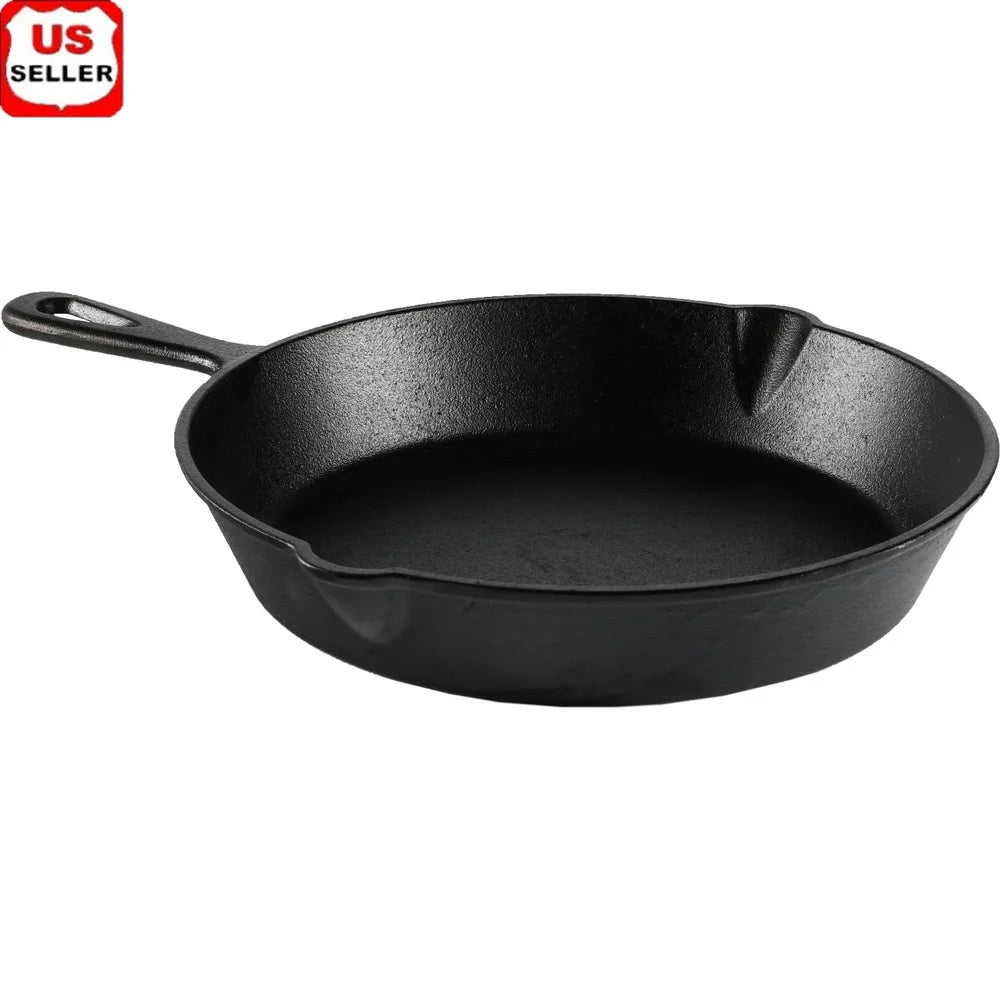 Cast Iron Skillet with Easy Drain Pour
