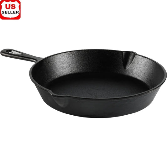 Cast Iron Skillet with Easy Drain Pour