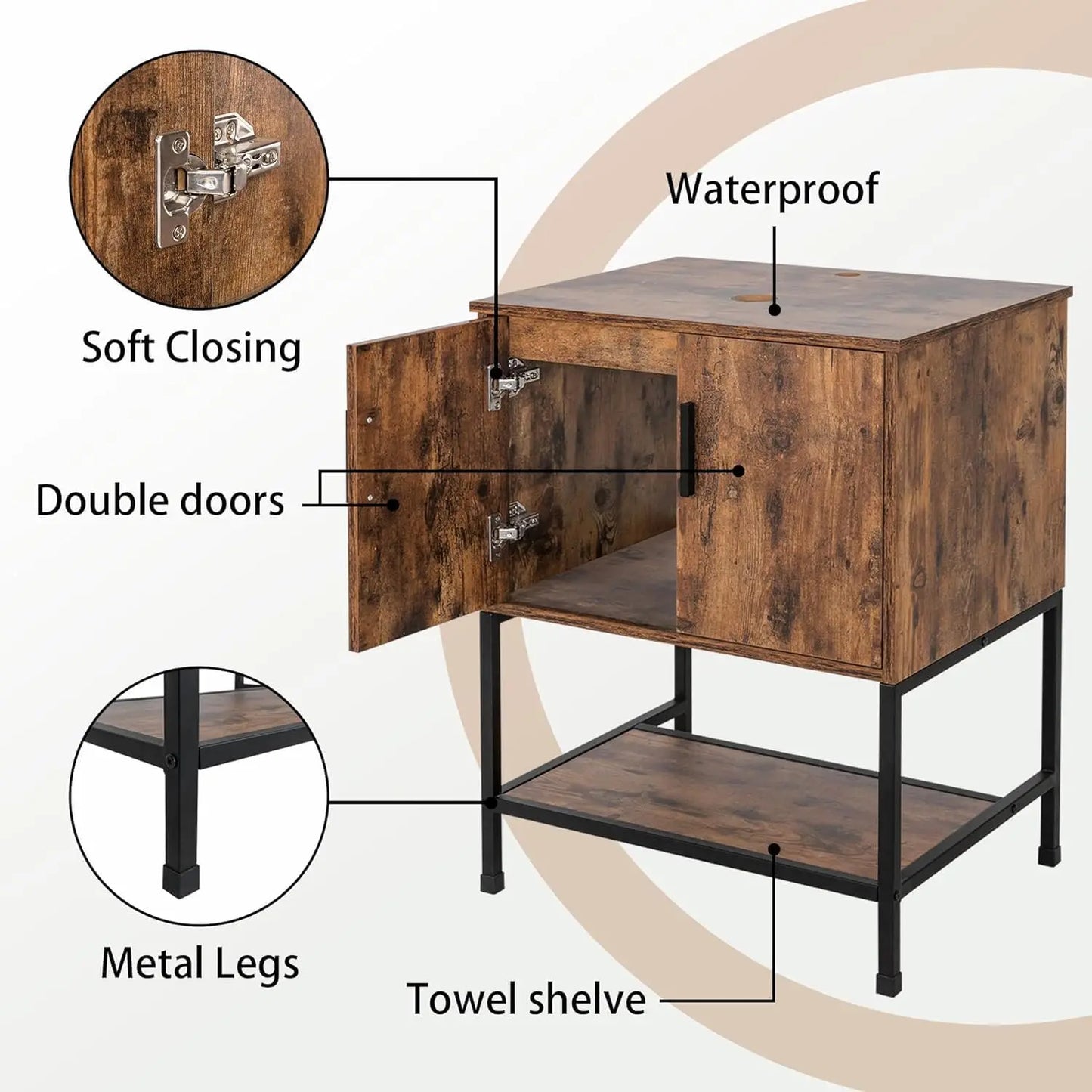 Rustic Bathroom Vanity with Sink