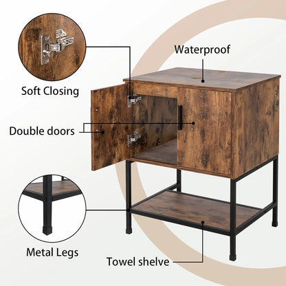 Rustic Bathroom Vanity with Sink