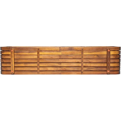 Acacia Wood Patio Coffee Table, Slatted Design