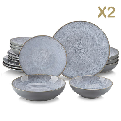 Embossed Stoneware Tableware Set