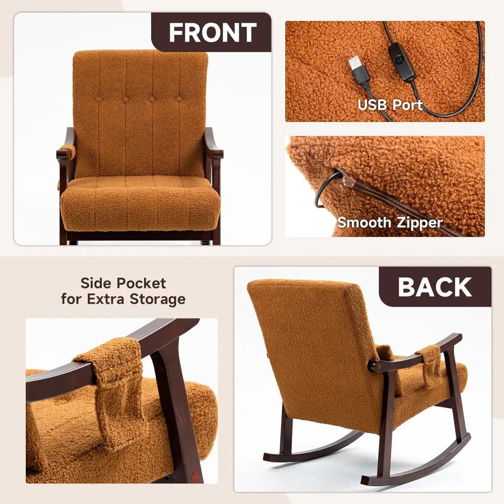 Small Glider Rocker 2-Point Massage Lumbar Pillow