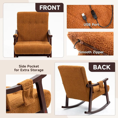 Small Glider Rocker 2-Point Massage Lumbar Pillow