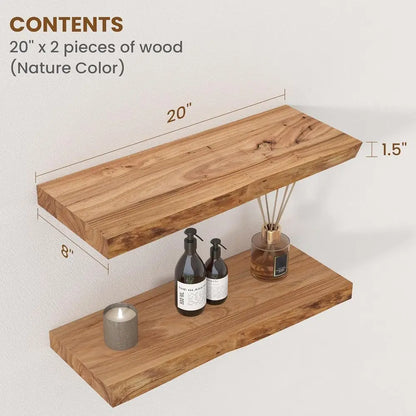 Rustic Floating Shelves Set